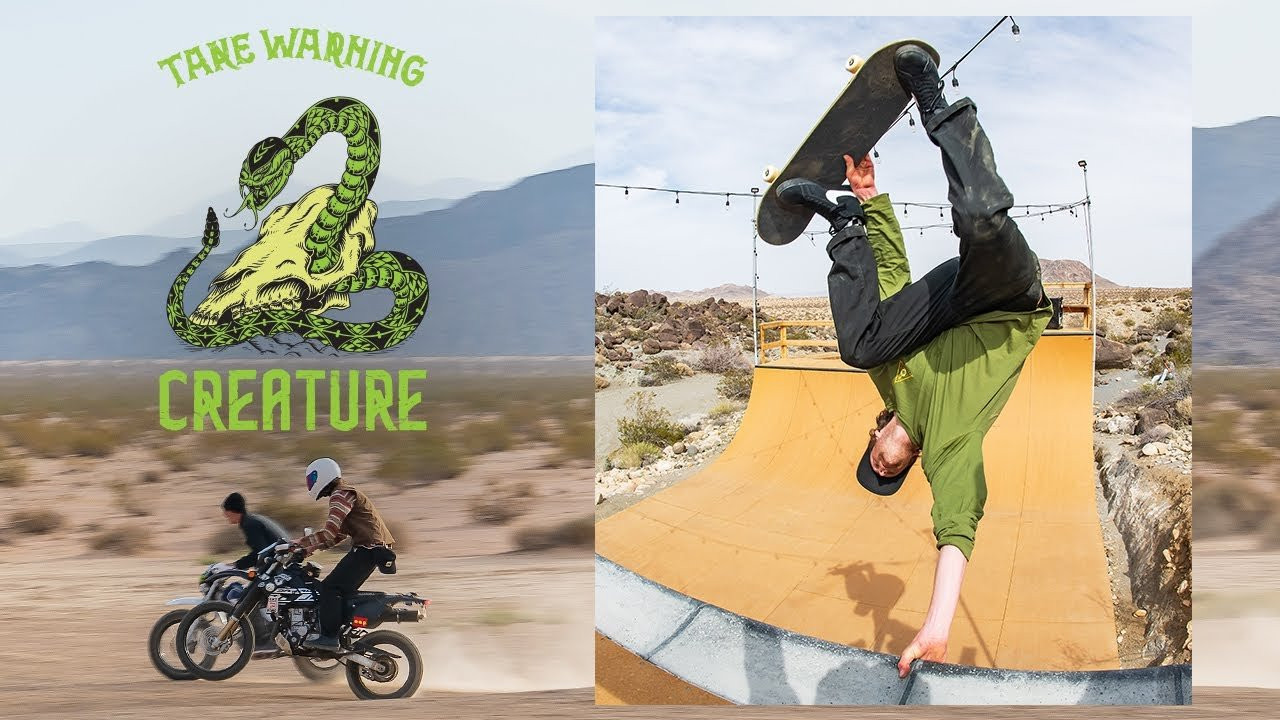 Subscribe: https://www.youtube.com/c/CreatureFiends<br /><br />The High Desert.<br />For some, an oasis and escape to solitude.. for others a place of dread..<br />A horde of Creatures that defy the natural order..<br />A summoning that leads through peaks and valleys of the unknown to tempt fate without question..<br />Courting the dread of unleashed forces beyond your control.. TAKE WARNING.<br /><br />Sound the bell for the Take Warning collection! Choose from Peter Raffin's 8.5" or Willis Kimbel's 8.8" Pro Stumps shapes complimented with a perfectly paired apparel collection featuring deadly graphics by @coolhandken.<br /><br />Explore the Take Warning collection HERE:<br />https://nhsskatedirect.com/collections/creature-skateboards-take-warning-collection<br /><br />LURK WITH US:<br />Shop: https://nhsskatedirect.com/pages/creature-skateboards<br />YouTube: https://www.youtube.com/c/CreatureFiends<br />Instagram: https://instagram.com/creaturefiends/ <br />Facebook: https://www.facebook.com/CreatureSkat...<br />Twitter: https://twitter.com/creaturefiends <br /><br />#CreatureSkateboards #Skateboarding #CreachTube
