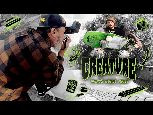 Subscribe: https://www.youtube.com/c/CreatureFiends<br /><br />Rhino’s Guest Model is ready to rip! This dude has seen it all and helps make the sesh happen in any situation. Cops? No prob. Stubborn pool owners? Got it. Blatant spot fixes? Done. And all the while documenting the gnar. We decided it was time to hit him with this tribute deck on his favorite 8.65" Trench shape for us to destroy. This killer shape features a photo chosen by the man himself and littered with crucial Rhino-esque hieroglyphs compliments of @larbvomit. Let the world know.. Your Fences Ain't Shit! Long may you trespass, Rhino.<br /><br />Filmed and Edited by: Lannie Rhoades: https://www.instagram.com/justsomedude<br />Additional Filming by: Jacob Nuñez https://www.instagram.com/paconertz<br /><br />Follow Rhino on Instagram: https://www.instagram.com/rhino<br /><br />LURK WITH US:<br />Shop: https://www.nhsfunfactory.com/creature-skateboards<br />YouTube: https://www.youtube.com/c/CreatureFiends<br />Instagram: https://instagram.com/creaturefiends/ <br />Facebook: https://www.facebook.com/CreatureSkat...<br />Twitter: https://twitter.com/creaturefiends <br /><br />#CreatureSkateboards #Skateboarding #CreachTube