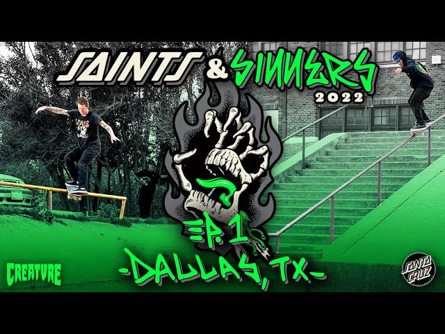Subscribe: https://www.youtube.com/c/CreatureFiends<br /><br />It's been over a decade since Creature and Santa Cruz last took to the highway together. High-level shenanigans and ass-kickin' skateboarding are guaranteed! Tune in to the Episode 1 Premiere where the crew kick things off in Dallas, TX linking up with The Point Skateshop. Tune in Next Week for Episode 2 Premiering on the Santa Cruz YouTube channel!<br /><br />Saints: Erick Winkowski, Maurio McCoy, Tom Asta, Jereme Knibbs, Justin Sommer<br />Sinners: Collin Provost, Milton Martinez, Kevin Baekkel, Darren Navarrette, Peter Raffin, Mathias Torres, Jhancarlos Gonzalez, Devin Bagnoli<br />Guest Appearance: Mike Crum, Max Peterson<br /><br />Filmed By: Lannie Rhoades, Nick Hanson, Noah Quale<br />Edited By: Lannie Rhoades<br />Intro Animation: Sam Hitz and Josh Hall<br /><br />Follow along at #SAINTSANDSINNERS2022 to find out if the Saints & Sinners will be Lurking in a Town near you in 2022!<br /><br />LURK WITH US:<br />Shop: https://www.nhsfunfactory.com/creature-skateboards<br />YouTube: https://www.youtube.com/c/CreatureFiends<br />Instagram: https://instagram.com/creaturefiends/ <br />Facebook: https://www.facebook.com/CreatureSkat...<br />Twitter: https://twitter.com/creaturefiends <br /><br />#CreatureSkateboards #Skateboarding #CreachTube