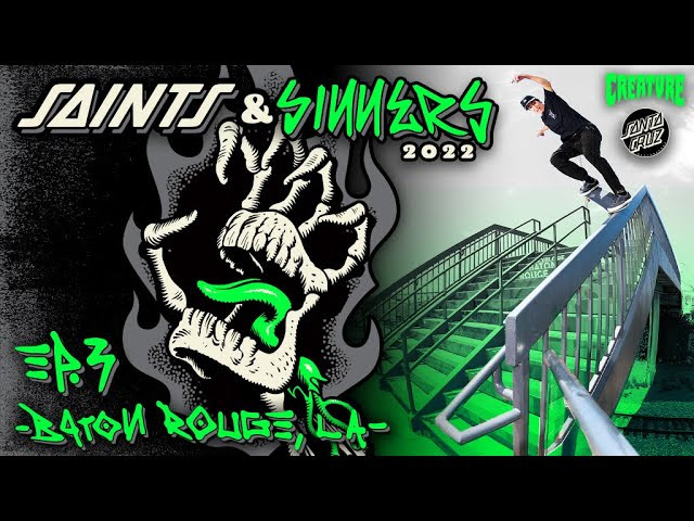 Subscribe: https://www.youtube.com/c/CreatureFiends<br /><br />Tune in to SAINTS & SINNERS Episode 3 where Creature and Santa Cruz steer the vans Eastbound and Down towards Baton Rouge, LA to link with Rukus Skateshop, then make a mandatory pit stop at Bourbon St in New Orleans.<br /><br />Saints 👑 Erick Winkowski, Maurio McCoy, Tom Asta, Jereme Knibbs, Justin Sommer<br />Sinners ⚔️ Collin Provost, Milton Martinez, Kevin Baekkel, Darren Navarrette, Peter Raffin, Mathias Torres, Jhancarlos Gonzalez, Devin Bagnoli<br /><br />Filmed By: Lannie Rhoades, Nick Hanson, Noah Quale<br />Edited By: Lannie Rhoades<br />Intro Animation: Sam Hitz and Josh Hall<br /><br />It's been over a decade since Creature and Santa Cruz last took to the highway together. High-level shenanigans and ass-kickin' skateboarding are guaranteed! Follow along at #SAINTSANDSINNERS2022 to find out if the Saints & Sinners will be Lurking in a Town near you in 2022!<br /><br />Watch the previous SAINTS & SINNERS Episodes here!<br />https://youtube.com/playlist?list=PL2Tey3ulIQmuOIpNyRlDHFHwGNwePYgEp<br /><br />Peep the Official SAINTS & SINNERS merch 👑 ⚔️<br />https://nhsfunfactory.com/products/8-25in-x-31-8in-saints-sinners-hand-santa-cruz-skateboard-deck?variant=42234189578397<br /><br />LURK WITH US:<br />Shop: https://www.nhsfunfactory.com/creature-skateboards<br />YouTube: https://www.youtube.com/c/CreatureFiends<br />Instagram: https://instagram.com/creaturefiends/ <br />Facebook: https://www.facebook.com/CreatureSkat...<br />Twitter: https://twitter.com/creaturefiends <br /><br />#CreatureSkateboards #Skateboarding #CreachTube