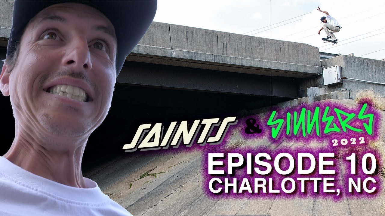 Ring the alarm! The final episodes of the SAINTS & SINNERS tour are here, keeping things rolling in Charlotte, NC for Episode 10. Get in the van and soak up the streets of North Carolina with the crew before heading to Eastland DIY for a heavy demo! Stick around Til The End to see EMAN take the plunge at a hectic spot, you won't want to miss it!<br /><br />00:00 Intro<br />00:43 Frisbee Warmups<br />02:26 Bump to Bar<br />04:32 Ditch Spot<br />06:39 Courthouse<br />07:34 Manny Pad Wylin'<br />09:02 EASTLAND DIY (RIP) / Rob's 1st Demo<br />13:03 More Streets<br />15:05 EMAN Takes the Plunge<br /><br />Saints 👑 Erick Winkowski, Emmanuel Guzman, Maurio McCoy, Tom Asta, Kevin Braun, Jake Wooten, Rob Pace<br />Sinners ⚔️ David Gravette, Collin Provost, Chris Russell, John Gardner, Willis Kimbel, John Worthington, Lefty, Joe Milazzo<br /><br />Filmed By: Lannie Rhoades, Nick Hanson, Noah Quale<br />Edited By: Richie Valdez<br />Intro Animation: Sam Hitz and Josh Hall<br /><br />It's been over a decade since Creature and Santa Cruz last took to the highway together. High-level shenanigans and ass-kickin' skateboarding are guaranteed! Follow along at #SAINTSANDSINNERS2022 to find out if the Saints & Sinners will be Lurking in a Town near you in 2022!<br /><br />Missed the previous SAINTS & SINNERS Episodes?! Watch em here!<br />https://youtube.com/playlist?list=PL2...<br /><br />Peep the Official SAINTS & SINNERS merch 👑 ⚔️<br />https://nhsskatedirect.com/pages/sear...<br /><br />Hit up our US Dealer Locator to find a shop near you!<br />https://santacruzskateboards.com/dealers<br /><br />See the latest at our official store 🏁 <br />https://nhsskatedirect.com/pages/santa-cruz-skateboards<br /><br />WATCH "Bae" on THRASHER HERE! 💥<br />https://www.youtube.com/watch?v=173l3zlju_0<br /><br />Santa Cruz Skateboards, located in Santa Cruz California, was established in 1973 by then owners, Richard Novak, Doug Haut and Jay Shuirman who founded NHS Inc. Santa Cruz Skateboards has long been revered as one of the original skateboard companies that has not only survived over the years, but contributed to the innovation and modernization of skateboards and skateboarding. From the beginning, 'TIL THE END. <br /><br />Santa Cruz Skateboards Team: Blake Johnson, Devin Flynn, Emmanuel Guzman, Eric Dressen, Erick Winkowski, Fabiana Delfino, Henry Gartland, Jake Wooten, Jereme Knibbs, Justin Sommer, Kevin Braun, Maurio McCoy, Steve Alba, Tom Asta, Tom Knox, Yndiara Asp & Zion Effs<br /><br />Visit The Henry Gartland Foundation 💜<br />https://www.thehenrygartlandfoundation.org<br />Check us out on TikTok!<br />https://vm.tiktok.com/Jeh8UyK/<br />Try our SCREAMING HAND Filter on Instagram!<br />http://bit.ly/ScreamingHandFilter <br />Learn more about Santa Cruz Skateboards at: <br />http://santacruzskateboards.com/<br />Follow Santa Cruz Skateboards on Instagram!<br />https://instagram.com/santacruzskateboards<br />Follow Santa Cruz on Twitter!<br />https://twitter.com/santacruzskate<br />'Like' Santa Cruz Skateboards on Facebook!<br />https://www.facebook.com/Santacruzskateboards
