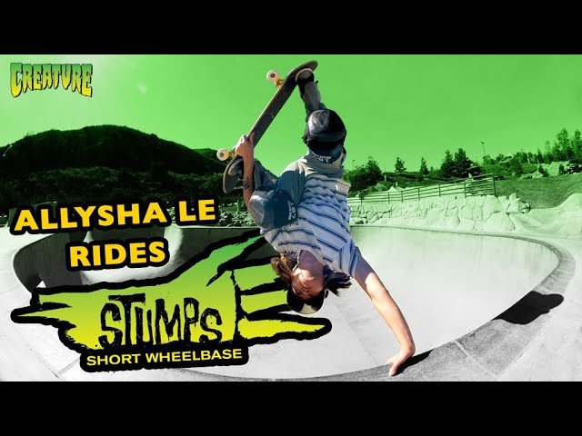 Subscribe: https://www.youtube.com/c/CreatureFiends<br /><br />Here at Creature, we leave no stone unturned when it comes to the dimensions of our decks. Allysha Le sets up one of the straight 8" Stumps boards and puts it to the test at McVicker park. No dimensions shall go unexplored! Hail Sacred Geometry! <br />Filmed and Edited by Lannie Rhoades<br /><br />Peep the Shape Guide:<br />https://creatureskateboards.com/shape-guide<br /><br />Follow Allysha on Instagram: https://www.instagram.com/celebrating.nothing/<br /><br />LURK WITH US:<br />Shop: https://www.nhsfunfactory.com/creature-skateboards<br />YouTube: https://www.youtube.com/c/CreatureFiends<br />Instagram: https://instagram.com/creaturefiends/ <br />Facebook: https://www.facebook.com/CreatureSkat...<br />Twitter: https://twitter.com/creaturefiends <br /><br />#CreatureSkateboards #Skateboarding #CreachTube