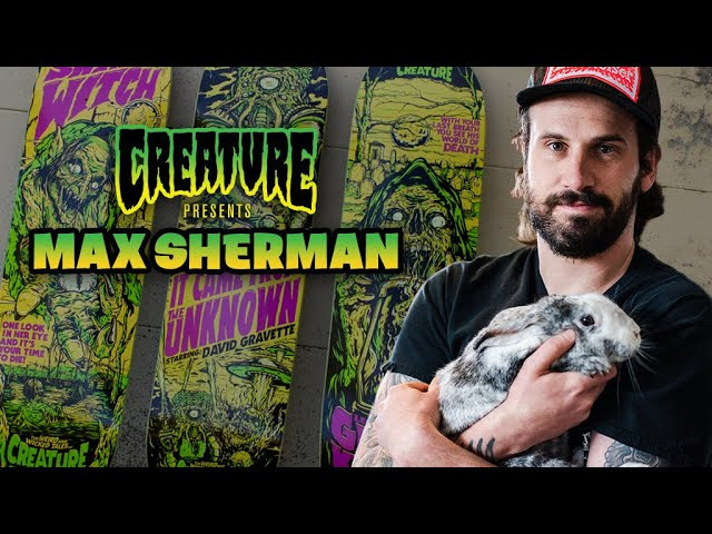Subscribe to CreachTube: http://bit.ly/CreachTube <br /><br />Hit that play button and crawl inside the mind of Max Sherman as he explores his local haunts and gives us a taste of his creative process inking some of the finest horrors in Skateboarding with the latest Wicked Tales series. As seen in Gravette's 8.3” It Came From The Unknown, Chris Russell’s 8.5” Legend of The Grave Keeper, and Mr. Wilkins' spellbinding 8.8” The Curse of the Swamp Witch. Pick up one of these dreadful titles at your local haunt today!<br /><br />Artist: Max Sherman https://www.instagram.com/maxsherman<br />Filmed: Coburn Huff https://www.instagram.com/coburnhuff<br /><br />LURK WITH US:<br />Shop: https://www.nhsfunfactory.com/creature-skateboards<br />YouTube: http://bit.ly/CreachTube <br />Facebook: https://www.facebook.com/CreatureSkat...<br />Instagram: https://instagram.com/creaturefiends/ <br />Twitter: https://twitter.com/creaturefiends <br /><br />#CreatureSkateboards #Skateboarding #CreachTube