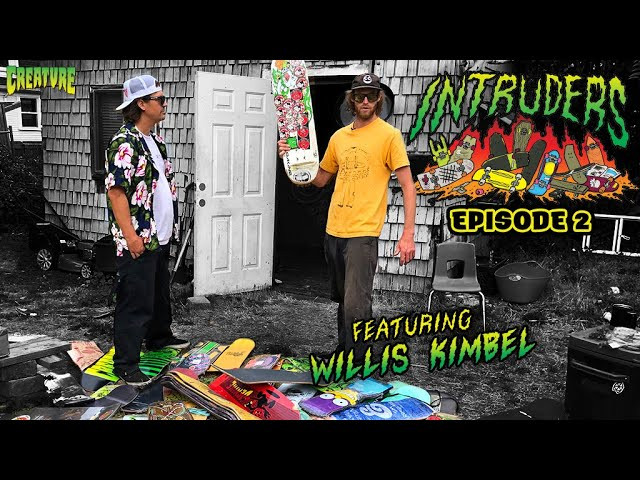 Subscribe to CreachTube: http://bit.ly/CreachTube <br /><br />Starring: Sam Hitz<br />Featuring: Willis Kimbel<br /><br />This week we haul this mess up to the Pacific NorthWest to INTRUDE on Willis Kimbel's horde of decks and skateboard-related vomit all in the name of internet content. Your average “wall board” show THIS IS NOT - but rather a “what the f@ck is that?” ”what dimensions are that shape?” “What went down on that deck?” And “who did those graphics?”... monocle-worthy items if you will? Let’s just say there will be some heavy lifting! With our own Sam Hitz spearheading the show, INTRUDERS promises to have notes of obnoxiousness and left-field questioning that will make board collectors of the world cringe. Yet unable to look away, like a wreck on the highway. <br /><br />Filmed By: Lannie Rhoades, Jacob 'Paco' Nuñez <br />Edited By: Lannie Rhoades<br /><br />Soundtrack Courtesy of:<br />Larb Komp "Ear Defecation"<br />https://thelarb.bandcamp.com/album/ear-defecation<br /><br />Track list:<br />"Mohler March" by Lift Kit<br />"Chore" by On The Dole <br />"Unholy Pyramid Towers" by Sxuperion <br />"V-nek" by Subjector <br />"Evil Dead" by MDK <br />"Desperate Living" by Rats Eyes <br />"Forced By Crap" by Dead Grandma <br />"Back Yard Damage" by Stabber <br />"Orbiting Refuse" by Goiter <br /><br />Watch more INTRUDERS Episodes here: https://youtube.com/playlist?list=PL2Tey3ulIQmt5t1-saOTQtsZG8mwUWgiK<br /><br />LURK WITH US:<br />Shop: https://www.nhsfunfactory.com/creature-skateboards<br />YouTube: http://bit.ly/CreachTube <br />Facebook: https://www.facebook.com/CreatureSkat...<br />Instagram: https://instagram.com/creaturefiends/ <br />Twitter: https://twitter.com/creaturefiends <br /><br />#CreatureSkateboards #Skateboarding #CreachTube