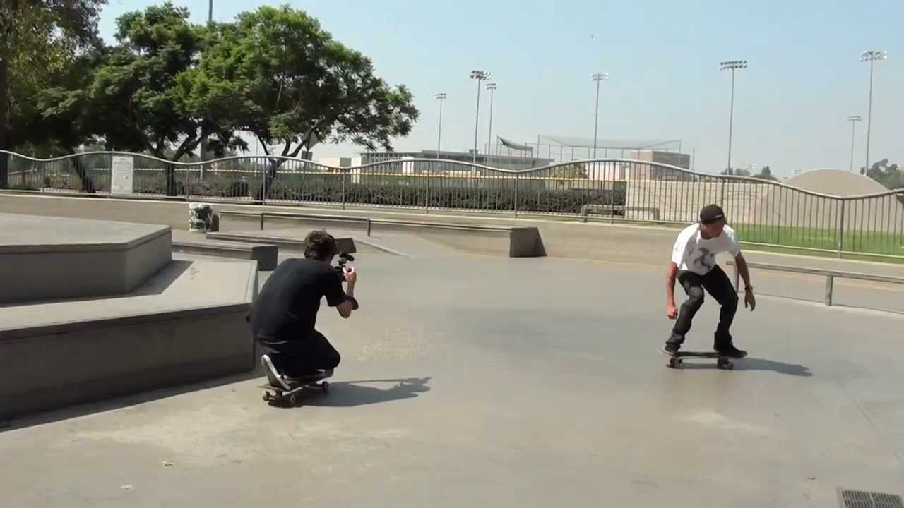 Ryan Decenzo. Fs 360 Ollie the 2 block at Santa Ana, Centennial Skatepark