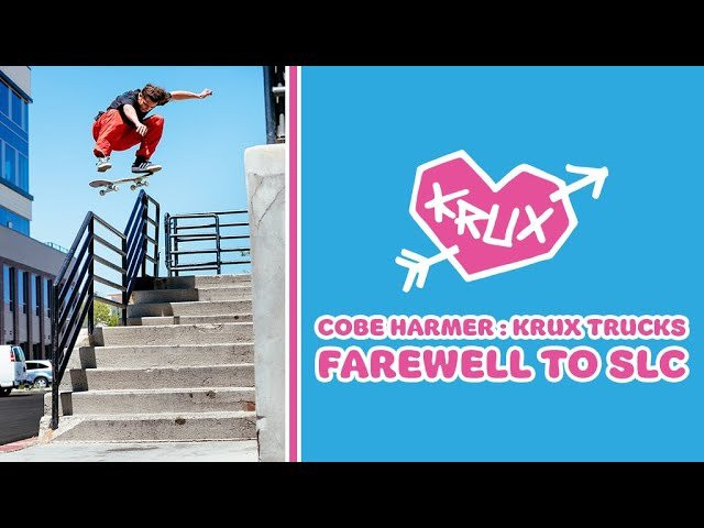 SuB tO tHe TuBe! 📺 https://www.youtube.com/c/kruxtrucks<br /><br />Krux is proud to present Cobe Harmer's 'Farewell To SLC' Part!<br /><br />Follow Cobe on Instagram!<br />https://www.instagram.com/cobeharmer<br /><br />Filmed and Edited by Patrick Ring<br />Follow Patrick on Instagram!<br />https://www.instagram.com/patrickring_<br /><br />Sound provided by Dr. Thraxxx<br />https://www.instagram.com/dr.thraxenstein<br />https://soundcloud.com/doctorthraxxx<br /><br />Checkout all the new trucks n' stuff here:<br />https://www.ambushskateboarding.com (Cobe's pick!) <br />https://www.nhsfunfactory.com/krux-trucks<br />http://kruxtrucks.com/<br /><br />Follow Krux Trucks on Instagram: https://instagram.com/kruxtrucks<br />Follow Krux Trucks on Twitter: https://twitter.com/kruxtrucks<br />Like Krux Trucks on Facebook: https://www.facebook.com/Kruxtrucks