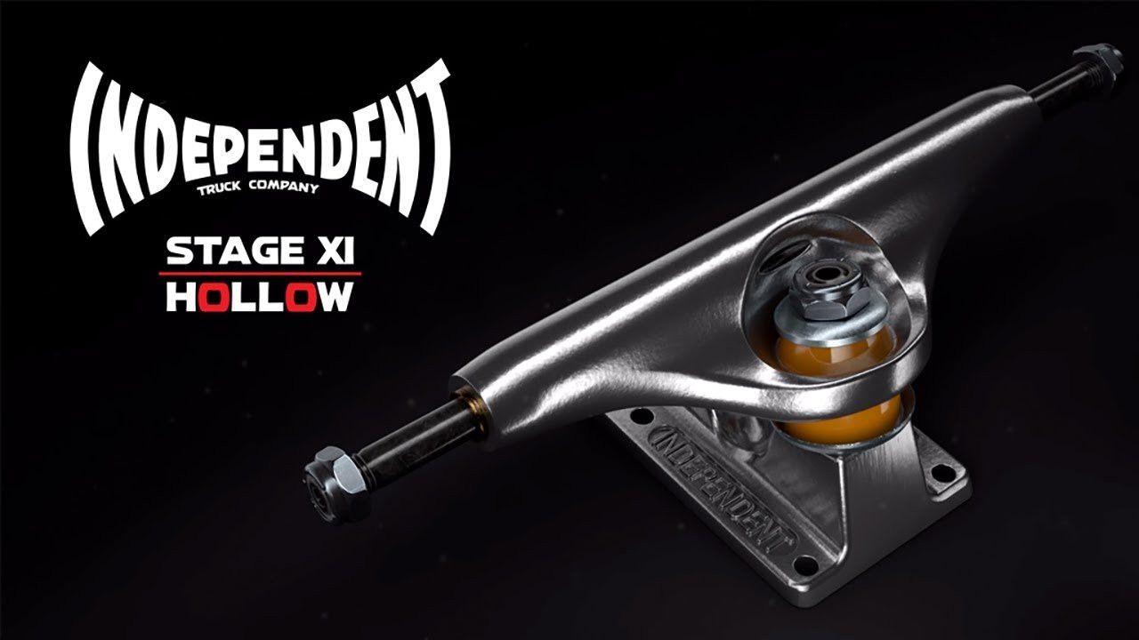 Lightweight version of Stage XI with hollow axle & kingpin. Durable all purpose truck for any type of skateboarding.<br /><br />7% lighter than Stage XI standard trucks<br />55mm tall for optimal performance and wheel clearance with wheels 56mm and under.<br /><br />A356 T6 Aluminum Hanger & Baseplate<br />The best lightweight aluminum alloy heat treated to T6 condition for strength, durability, and grind feel.<br /><br />Hollow Chromoly Axle & Kingpin<br />Highest quality hollow Chromoly steel for durability and weight saving.<br /><br />159 and 169 models feature 6 hole universal baseplate with old and new school mounting pattern.<br /><br />Independent Trucks are Built to Grind and Guaranteed for Life.<br /><br />____________________________________________________________________<br /><br />Ride The Best and Subscribe to Independent Trucks!<br /><br />Shop: https://nhsskatedirect.com/pages/independent-trucks<br />YouTube: http://bitly.com/IndyYouTube​​<br />Facebook: https://www.facebook.com/IndependentTrucks<br />Instagram: https://instagram.com/independenttrucks​<br />Twitter: https://twitter.com/indy_trucks​