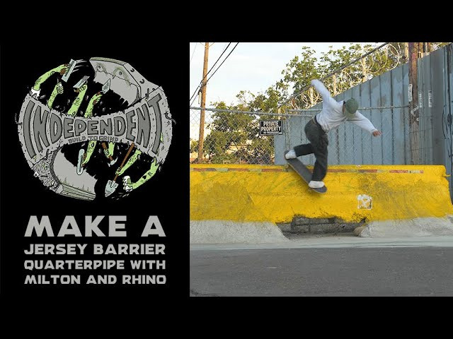 Ride The Best 👊 Subscribe to Independent Trucks! http://bit.ly/IndySubscribe​​​​<br /><br />Milton and Rhino give a forgotten about Jersey Barrier a face lift in this series Build To Grind: Learn the “How To’s“ of making spots skateable/better.<br /><br />Follow Rhino - https://www.instagram.com/rhino​<br />Follow Milton - https://www.instagram.com/miltonmartinez/<br /><br />Filmed by:<br />Jacob "Paco" Nuñez - https://www.instagram.com/paconertz<br />Jesse Silva - https://www.instagram.com/noguf<br />Tylre Wilcox - https://www.instagram.com/tylrewilcox<br />Nicholas Cunningham - https://www.instagram.com/seekneek<br /><br />Edited by Jesse Silva - https://www.instagram.com/noguf<br /><br />Shop Independent Trucks: http://bit.ly/2P6Kl0r​​​​<br /><br />Get Social 📱<br />Facebook: https://www.facebook.com/IndependentTrucks<br />Instagram: https://instagram.com/independenttrucks<br />Twitter: https://twitter.com/indy_trucks​​​​<br /><br />Ride Independent Trucks!<br />💥 http://independenttrucks.com/​​​​ 💥