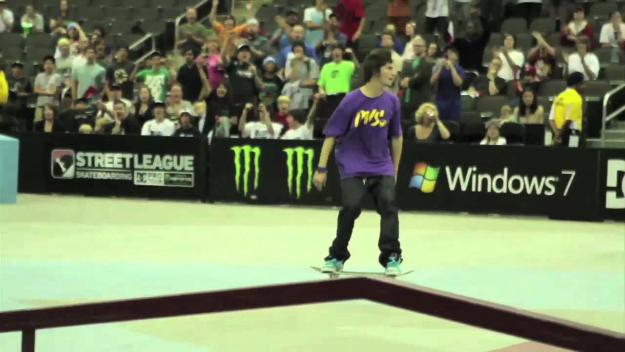 Torey Pudwill with a few of his many amazing tricks from the Kansas City Street League course in the Sprint Center.