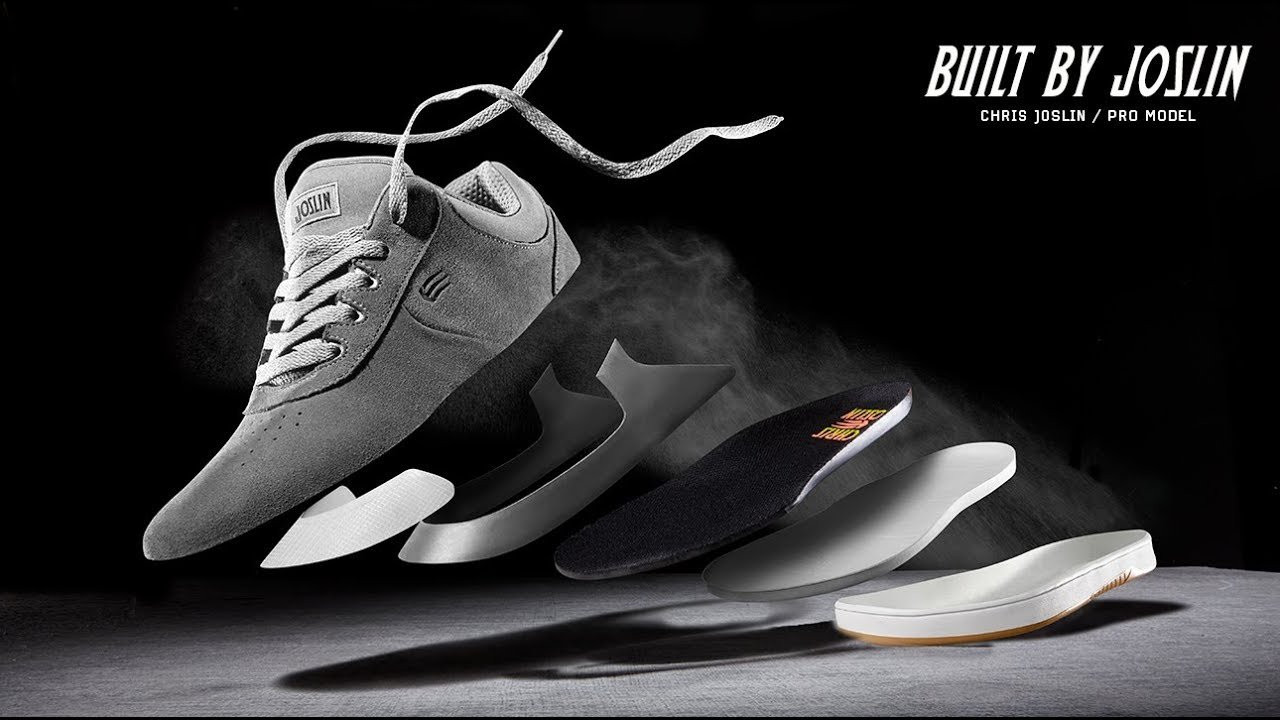 Go behind the design on how Chris Joslin meticulously crafted a dream shoe. <br /><br />See more: http://etni.es/joslin1<br /><br />With a hidden toe cap beneath the vamp for durability and an STI Evolution Foam midsole for impact resistance, Chris Joslin’s first pro model shoe is packed full of stealth technology including every component he wanted in an ideal skate shoe. With a long-lasting, grippy outsole made from a Michelin tire rubber compound, the Joslin Pro provides unmatched durability, precision, enhanced adherence with maximum flexibility for a superior board feel.<br /><br />“From the inside out, this shoe LASTS and that’s what I love!” – Chris Joslin
