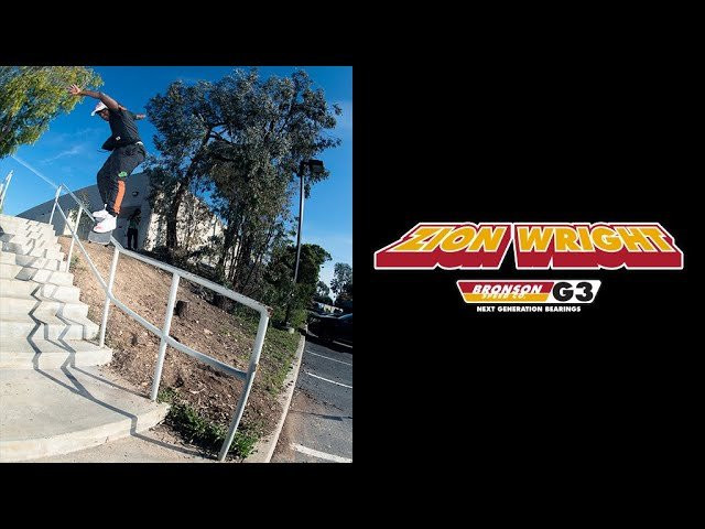 Zion throws down risky grinds on one hell of a rail with his new G3 Pro Colorway.<br /><br />Subscribe to the Next Generation Channel:<br />🏁 http://bit.ly/NextGenerationChannel 🏁<br /><br />Follow Zion Wright - https://www.instagram.com/zionwright/<br /><br />Filmers: <br />Daniel Goycoolea - https://www.instagram.com/dgfilms1907/<br />Jesse Silva - https://www.instagram.com/noguf/<br />Andres Garcia - https://www.instagram.com/andresbill/<br />EditorJacob Nuñez- https://www.instagram.com/paconertz/<br /><br />Learn More about G3 Next Generation Bearings: https://goo.gl/xNoAPs<br /><br />Keep up with the #FastestBearings on Social:<br />🏁 Instagram: https://instagram.com/bronsonspeedco/<br />🏁 Twitter: https://twitter.com/bronsonspeedco<br />🏁 Facebook: https://www.facebook.com/BronsonSpeedCo/<br />Follow us on Snapchat: 'bronsonspeedco'<br /><br />Shop Next Generation Bearings <br />💸 http://bronsonspeedco.com/
