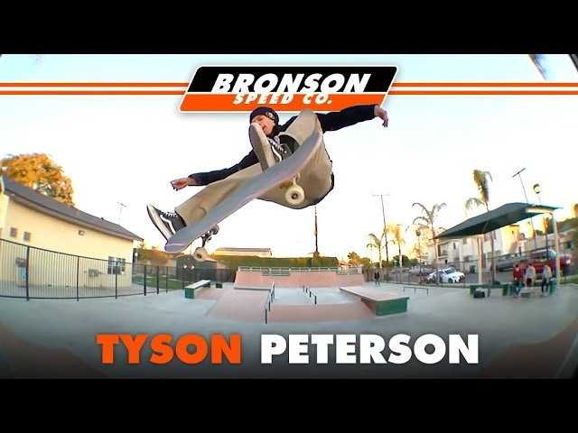 Subscribe to the Next Generation Channel:<br />🏁 http://bit.ly/NextGenerationChannel 🏁<br /><br />Tyson Peterson cruising through Clarkdale skatepark aka Hawaiian Gardens with Cody Jacobson, Ish Cepeda, Jared and Alex Papke.<br /><br />Bronson RAW Bearings Feature the following Technology:<br /><br /> “Free at Last!” - Shield Free Design <br />• No more shields to get damaged or pop off – the first shield-less bearing designed for skateboarding <br />• No shield grooves in either race for no crud, dust and dirt build up - super fast sound and spin.<br /><br />“Fast, Slick & Non-Stick” - Tungsten Coated Races<br />• Micro-thin tungsten dry lubricant coating is fast, slick and non-stick to minimize dirt, dust and crud build up.<br />• Tungsten coating is an extremely slick, low drag, long life dry film lubricant with a very low coefficient of friction – Tungsten coating works well with or without liquid lubricants.<br /><br />“The Sound Of Speed” – Audible Speed Technology <br />• Fully open, high spin, and shield free – RAW’s are designed to enhance the sound of speed.<br />• Run your bearings with no shields? Minimal oil? Like a RAW sound? This bearing for you! <br /><br /> “Maximum Impact” - Cage Design<br />• Super strong, durable, non-distortion fiberglass filled pure nylon cage keep the balls precision spaced. <br />• High wear and tear resistance, increased performance in a low lubricant/increased dust and dirt environment.<br /><br />“Rollin’ Deep” - Deep Groove Raceways <br />• Balls sit and roll deeper in the raceway channels than weaker shallow groove designs. <br />• Dramatically reduces axial and angular side impact damage and breakage, surfaces stay smooth and fast. <br /><br />“Shred Ready” - Factory Fresh Quality<br />• 100% hand inspected twice and micro-polished & ultrasonic solvent washed 3X prior to final packaging. <br />• Packaged in nitrogen filled packaging – reduces metal and oil oxidation until ready to be ridden. <br /><br /><br />Learn More about Bronson RAW Bearings: https://goo.gl/d5EpTR<br /><br />Keep up with the #FastestBearings on Social:<br />🏁 Instagram: https://instagram.com/bronsonspeedco/<br />🏁 Twitter: https://twitter.com/bronsonspeedco<br />🏁 Facebook: https://www.facebook.com/BronsonSpeedCo/<br />Follow us on Snapchat: 'bronsonspeedco'<br /><br />Shop Next Generation Bearings <br />💸 http://bronsonspeedco.com/<br /><br />#TysonPeterson #BronsonRAW