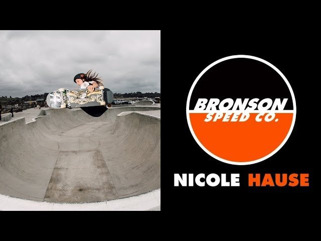 Subscribe to the Next Generation Channel:<br />🏁 http://bit.ly/NextGenerationChannel 🏁<br /><br />That's right!.. Nicole Hause is now running the Bronson Speed Co. stripes. Welcome To The Next Generation! <br /><br />Follow Nicole https://www.instagram.com/nicolehause/<br /><br />Bronson RAW Bearings Feature the following Technology:<br /><br /> “Free at Last!” - Shield Free Design <br />• No more shields to get damaged or pop off – the first shield-less bearing designed for skateboarding <br />• No shield grooves in either race for no crud, dust and dirt build up - super fast sound and spin.<br /><br />“Fast, Slick & Non-Stick” - Tungsten Coated Races<br />• Micro-thin tungsten dry lubricant coating is fast, slick and non-stick to minimize dirt, dust and crud build up.<br />• Tungsten coating is an extremely slick, low drag, long life dry film lubricant with a very low coefficient of friction – Tungsten coating works well with or without liquid lubricants.<br /><br />“The Sound Of Speed” – Audible Speed Technology <br />• Fully open, high spin, and shield free – RAW’s are designed to enhance the sound of speed.<br />• Run your bearings with no shields? Minimal oil? Like a RAW sound? This bearing for you! <br /><br /> “Maximum Impact” - Cage Design<br />• Super strong, durable, non-distortion fiberglass filled pure nylon cage keep the balls precision spaced. <br />• High wear and tear resistance, increased performance in a low lubricant/increased dust and dirt environment.<br /><br />“Rollin’ Deep” - Deep Groove Raceways <br />• Balls sit and roll deeper in the raceway channels than weaker shallow groove designs. <br />• Dramatically reduces axial and angular side impact damage and breakage, surfaces stay smooth and fast. <br /><br />“Shred Ready” - Factory Fresh Quality<br />• 100% hand inspected twice and micro-polished & ultrasonic solvent washed 3X prior to final packaging. <br />• Packaged in nitrogen filled packaging – reduces metal and oil oxidation until ready to be ridden. <br /><br /><br />Learn More about Bronson RAW Bearings: https://goo.gl/d5EpTR<br /><br />Keep up with the #FastestBearings on Social:<br />🏁 Instagram: https://instagram.com/bronsonspeedco/<br />🏁 Twitter: https://twitter.com/bronsonspeedco<br />🏁 Facebook: https://www.facebook.com/BronsonSpeedCo/<br />Follow us on Snapchat: 'bronsonspeedco'<br /><br />Shop Next Generation Bearings <br />💸 http://bronsonspeedco.com/<br /><br />#NicoleHause #BronsonRAW