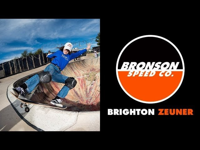 Subscribe to the Next Generation Channel:<br />🏁 http://bit.ly/NextGenerationChannel 🏁<br /><br />That's right!.. Brighton Zeuner is now running the Bronson Speed Co. stripes. Welcome To The Next Generation! <br /><br />Follow Brighton https://www.instagram.com/brightonzeuner/<br /><br />Bronson RAW Bearings Feature the following Technology:<br /><br /> “Free at Last!” - Shield Free Design <br />• No more shields to get damaged or pop off – the first shield-less bearing designed for skateboarding <br />• No shield grooves in either race for no crud, dust and dirt build up - super fast sound and spin.<br /><br />“Fast, Slick & Non-Stick” - Tungsten Coated Races<br />• Micro-thin tungsten dry lubricant coating is fast, slick and non-stick to minimize dirt, dust and crud build up.<br />• Tungsten coating is an extremely slick, low drag, long life dry film lubricant with a very low coefficient of friction – Tungsten coating works well with or without liquid lubricants.<br /><br />“The Sound Of Speed” – Audible Speed Technology <br />• Fully open, high spin, and shield free – RAW’s are designed to enhance the sound of speed.<br />• Run your bearings with no shields? Minimal oil? Like a RAW sound? This bearing for you! <br /><br /> “Maximum Impact” - Cage Design<br />• Super strong, durable, non-distortion fiberglass filled pure nylon cage keep the balls precision spaced. <br />• High wear and tear resistance, increased performance in a low lubricant/increased dust and dirt environment.<br /><br />“Rollin’ Deep” - Deep Groove Raceways <br />• Balls sit and roll deeper in the raceway channels than weaker shallow groove designs. <br />• Dramatically reduces axial and angular side impact damage and breakage, surfaces stay smooth and fast. <br /><br />“Shred Ready” - Factory Fresh Quality<br />• 100% hand inspected twice and micro-polished & ultrasonic solvent washed 3X prior to final packaging. <br />• Packaged in nitrogen filled packaging – reduces metal and oil oxidation until ready to be ridden. <br /><br /><br />Learn More about Bronson RAW Bearings: https://goo.gl/d5EpTR<br /><br />Keep up with the #FastestBearings on Social:<br />🏁 Instagram: https://instagram.com/bronsonspeedco/<br />🏁 Twitter: https://twitter.com/bronsonspeedco<br />🏁 Facebook: https://www.facebook.com/BronsonSpeedCo/<br />Follow us on Snapchat: 'bronsonspeedco'<br /><br />Shop Next Generation Bearings <br />💸 http://bronsonspeedco.com/<br /><br />#BrightonZeuner #BronsonRAW