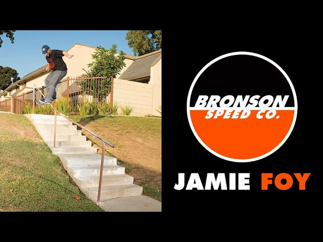 Subscribe to the Next Generation Channel:<br />🏁 http://bit.ly/NextGenerationChannel 🏁<br /><br />That's right!.. Jamie Foy is now running the Bronson Speed Co. stripes. First try?! Welcome To The Next Generation, Foy! <br /><br />Follow Jamie Foy https://www.instagram.com/jamie_foy/<br /><br />Film/Edit https://www.instagram.com/tylrewilcox/<br /><br />Bronson RAW Bearings Feature the following Technology:<br /><br /> “Free at Last!” - Shield Free Design <br />• No more shields to get damaged or pop off – the first shield-less bearing designed for skateboarding <br />• No shield grooves in either race for no crud, dust and dirt build up - super fast sound and spin.<br /><br />“Fast, Slick & Non-Stick” - Tungsten Coated Races<br />• Micro-thin tungsten dry lubricant coating is fast, slick and non-stick to minimize dirt, dust and crud build up.<br />• Tungsten coating is an extremely slick, low drag, long life dry film lubricant with a very low coefficient of friction – Tungsten coating works well with or without liquid lubricants.<br /><br />“The Sound Of Speed” – Audible Speed Technology <br />• Fully open, high spin, and shield free – RAW’s are designed to enhance the sound of speed.<br />• Run your bearings with no shields? Minimal oil? Like a RAW sound? This bearing for you! <br /><br /> “Maximum Impact” - Cage Design<br />• Super strong, durable, non-distortion fiberglass filled pure nylon cage keep the balls precision spaced. <br />• High wear and tear resistance, increased performance in a low lubricant/increased dust and dirt environment.<br /><br />“Rollin’ Deep” - Deep Groove Raceways <br />• Balls sit and roll deeper in the raceway channels than weaker shallow groove designs. <br />• Dramatically reduces axial and angular side impact damage and breakage, surfaces stay smooth and fast. <br /><br />“Shred Ready” - Factory Fresh Quality<br />• 100% hand inspected twice and micro-polished & ultrasonic solvent washed 3X prior to final packaging. <br />• Packaged in nitrogen filled packaging – reduces metal and oil oxidation until ready to be ridden. <br /><br /><br />Learn More about Bronson RAW Bearings: https://goo.gl/d5EpTR<br /><br />Keep up with the #FastestBearings on Social:<br />🏁 Instagram: https://instagram.com/bronsonspeedco/<br />🏁 Twitter: https://twitter.com/bronsonspeedco<br />🏁 Facebook: https://www.facebook.com/BronsonSpeedCo/<br />Follow us on Snapchat: 'bronsonspeedco'<br /><br />Shop Next Generation Bearings <br />💸 http://bronsonspeedco.com/<br /><br />#JamieFoy #BronsonRAW #ThrasherSOTY #SOTY