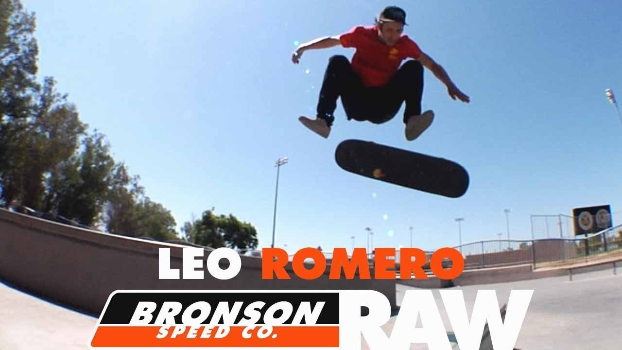 Subscribe to the Next Generation Channel:<br />🏁 http://bit.ly/NextGenerationChannel 🏁<br /><br />Leo Romero takes it to Santa Ana Park on a set of Bronson RAW Bearings.<br /><br />Follow Leo https://www.instagram.com/leoromero/<br /><br />Film/Edit https://www.instagram.com/timcisilino/<br /><br />Bronson RAW Bearings Feature the following Technology:<br /><br /> “Free at Last!” - Shield Free Design <br />• No more shields to get damaged or pop off – the first shield-less bearing designed for skateboarding <br />• No shield grooves in either race for no crud, dust and dirt build up - super fast sound and spin.<br /><br />“Fast, Slick & Non-Stick” - Tungsten Coated Races<br />• Micro-thin tungsten dry lubricant coating is fast, slick and non-stick to minimize dirt, dust and crud build up.<br />• Tungsten coating is an extremely slick, low drag, long life dry film lubricant with a very low coefficient of friction – Tungsten coating works well with or without liquid lubricants.<br /><br />“The Sound Of Speed” – Audible Speed Technology <br />• Fully open, high spin, and shield free – RAW’s are designed to enhance the sound of speed.<br />• Run your bearings with no shields? Minimal oil? Like a RAW sound? This bearing for you! <br /><br /> “Maximum Impact” - Cage Design<br />• Super strong, durable, non-distortion fiberglass filled pure nylon cage keep the balls precision spaced. <br />• High wear and tear resistance, increased performance in a low lubricant/increased dust and dirt environment.<br /><br />“Rollin’ Deep” - Deep Groove Raceways <br />• Balls sit and roll deeper in the raceway channels than weaker shallow groove designs. <br />• Dramatically reduces axial and angular side impact damage and breakage, surfaces stay smooth and fast. <br /><br />“Shred Ready” - Factory Fresh Quality<br />• 100% hand inspected twice and micro-polished & ultrasonic solvent washed 3X prior to final packaging. <br />• Packaged in nitrogen filled packaging – reduces metal and oil oxidation until ready to be ridden. <br /><br />Learn More about Bronson RAW Bearings: https://goo.gl/d5EpTR<br /><br />Keep up with the #FastestBearings on Social:<br />🏁 Instagram: https://instagram.com/bronsonspeedco/<br />🏁 Twitter: https://twitter.com/bronsonspeedco<br />🏁 Facebook: https://www.facebook.com/BronsonSpeedCo/<br />Follow us on Snapchat: 'bronsonspeedco'<br /><br />Shop Next Generation Bearings <br />💸 http://bronsonspeedco.com/