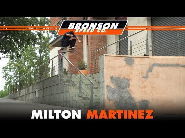 Subscribe to the Next Generation Channel:<br />🏁 http://bit.ly/NextGenerationChannel 🏁<br /><br />He sticks like glue to his board, and does it with Speed and Power like no other. Hang on for the ride and enjoy some clips from Milton Martinez that'll get your blood pumpin' to hit the streets! #NextGenerationBearings<br /><br />Milton Rides:<br />G3 Next Generation Bearings - https://goo.gl/7LWgxg<br />Creature Skateboards 8.6" - https://goo.gl/pxyHYa<br />Independent Trucks 149 - https://goo.gl/R7AfuV<br />55mm OJ Wheels - https://goo.gl/9JB3YV<br />MOB Grip 9" x 33" - https://goo.gl/uCbYXG<br /><br />Follow Milton:<br />Instagram - https://www.instagram.com/miltonmartinez/<br />Twitter - https://twitter.com/miltonmartinez<br />Facebook - https://www.facebook.com/miltonmartinezofficial/<br /><br />Learn More about Bronson Speed Co at http://bronsonspeedco.com/<br /><br />Follow Bronson Speed Co:<br />🏁 Instagram: https://instagram.com/bronsonspeedco/<br />🏁 Twitter: https://twitter.com/bronsonspeedco<br />🏁 Facebook: https://www.facebook.com/BronsonSpeedCo/<br />Follow us on Snapchat: 'bronsonspeedco'<br /><br />Shop Next Generation Bearings <br />💸 https://www.nhsfunfactory.com/bronson-speed-co
