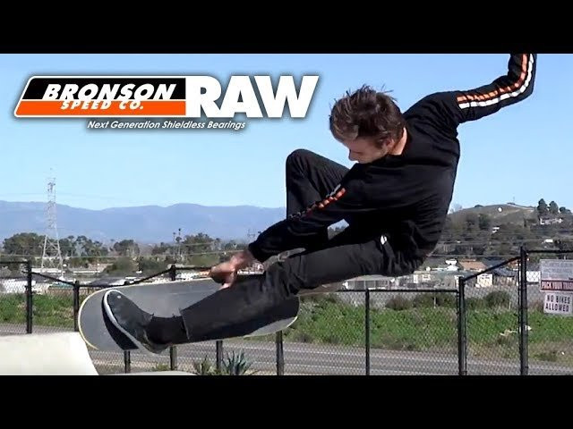 ▶️ Subscribe to the Next Generation Channel:<br />http://bronsonspeedco.com/<br /><br />🏁 Next Generation Bearings, Designed for Today's Skateboarding 🏁<br />The fastest, strongest, longest lasting, longest spin skateboard bearing ever made... Bronson Speed Co. Riders, Jimmy Wilkins, Roman Pabich & Cedric Pabich, Chris Gregson, and AJ Zavala tell why they back Bronson RAW... <br /><br />🏁 Bronson RAW - Next Generation Bearings 🏁<br /><br />Free at Last! Shield Free Design<br />• No more shields to get damaged or pop off -- the first shield-less bearing designed for skateboarding<br />• No shield grooves in either race for no crud, dust and dirt build up - super fast sound and spin<br /><br />Fast, Slick & Non-Stick - Tungsten Coated Races<br />• Micro-thin tungsten dry lubricant coating is fast, slick and non-stick to minimize dirt, dust and crud build up.<br />• Tungsten coating is an extremely slick, low drag, dry film lubricant with a very low coefficient of friction.<br /><br />The Sound Of Speed - Audible Speed Technology<br />• Fully open, high spin, and shield free -- RAW's are designed to enhance the sound of speed.<br />• Run your bearings with no shields? Like a RAW sound? This bearing's for you!<br /><br />Maximum Impact - Cage Design<br />• Super strong, durable, non-distortion fiberglass filled pure nylon cage keep the balls precision spaced.<br />• High wear and tear resistance, improved performance in an increased dust and dirt environment.<br /><br />Rollin' Deep - Deep Groove Raceways<br />• Balls sit and roll deeper in the raceway channels than weaker shallow groove designs.<br />• Dramatically reduces axial and angular side impact damage and breakage, surfaces stay smooth and fast.<br /><br />Shred Ready - Factory Fresh Quality<br />• 100% hand inspected twice and micro-polished & ultrasonic solvent washed 3X prior to final packaging.<br />• Packaged in nitrogen filled packaging -- reduces metal and oil oxidation until ready to be ridden.<br />___________________________________________________________________<br />Filmed by Gavin Denike: https://www.instagram.com/gavinseandenike/<br /><br />Follow us on Instagram: https://instagram.com/bronsonspeedco/<br />Follow us on Twitter: https://twitter.com/bronsonspeedco<br />Like us on Facebook: https://www.facebook.com/BronsonSpeedCo/<br />Follow us on Snapchat: 'bronsonspeedco'