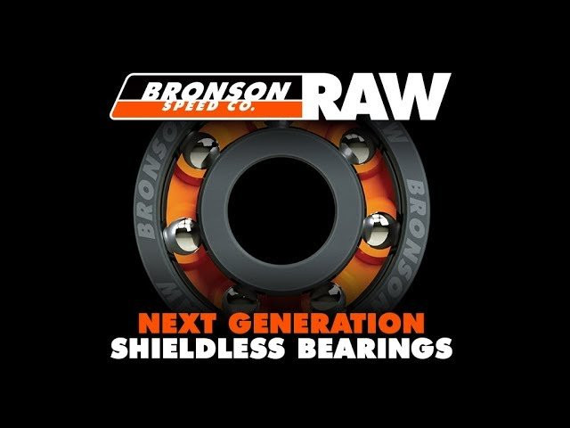 ▶️ Subscribe to the Next Generation Channel:<br />http://bronsonspeedco.com/<br /><br />🏁 Next Generation Bearings, Designed for Today's Skateboarding 🏁<br />The fastest, strongest, longest lasting, longest spin skateboard bearing ever made... Bronson Speed Co. Riders, Mason Silva, Axel Cruysberghs, and Milton Martinez tell why they back Bronson RAW... <br /><br />🏁 Bronson RAW - Next Generation Bearings 🏁<br /><br />Free at Last! Shield Free Design<br />• No more shields to get damaged or pop off -- the first shield-less bearing designed for skateboarding<br />• No shield grooves in either race for no crud, dust and dirt build up - super fast sound and spin<br /><br />Fast, Slick & Non-Stick - Tungsten Coated Races<br />• Micro-thin tungsten dry lubricant coating is fast, slick and non-stick to minimize dirt, dust and crud build up.<br />• Tungsten coating is an extremely slick, low drag, dry film lubricant with a very low coefficient of friction.<br /><br />The Sound Of Speed - Audible Speed Technology<br />• Fully open, high spin, and shield free -- RAW's are designed to enhance the sound of speed.<br />• Run your bearings with no shields? Like a RAW sound? This bearing's for you!<br /><br />Maximum Impact - Cage Design<br />• Super strong, durable, non-distortion fiberglass filled pure nylon cage keep the balls precision spaced.<br />• High wear and tear resistance, improved performance in an increased dust and dirt environment.<br /><br />Rollin' Deep - Deep Groove Raceways<br />• Balls sit and roll deeper in the raceway channels than weaker shallow groove designs.<br />• Dramatically reduces axial and angular side impact damage and breakage, surfaces stay smooth and fast.<br /><br />Shred Ready - Factory Fresh Quality<br />• 100% hand inspected twice and micro-polished & ultrasonic solvent washed 3X prior to final packaging.<br />• Packaged in nitrogen filled packaging -- reduces metal and oil oxidation until ready to be ridden.<br />___________________________________________________________________<br /><br />Follow us on Instagram: https://instagram.com/bronsonspeedco/<br />Follow us on Twitter: https://twitter.com/bronsonspeedco<br />Like us on Facebook: https://www.facebook.com/BronsonSpeedCo/<br />Follow us on Snapchat: 'bronsonspeedco'