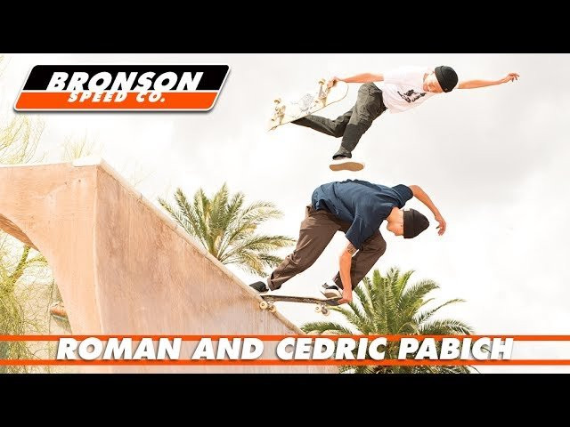 The Pabich Brothers are at it again... Check out this sick doubles clip from Roman and Cedric on a recent trip through the Southwest. Got enough clearance, Ced?!<br /><br />Shop Bronson RAW Bearings: https://goo.gl/g4GX3H<br /><br />Follow Roman Pabich: https://www.instagram.com/top.roman/<br />Follow Cedric Pabich: https://www.instagram.com/buttslide/<br /><br />Learn more about Bronson RAW Bearings at:<br />http://bronsonspeedco.com/<br /><br />Follow us on Instagram: https://instagram.com/bronsonspeedco/<br />Follow us on Twitter: https://twitter.com/bronsonspeedco<br />Like us on Facebook: https://www.facebook.com/BronsonSpeedCo/<br />Follow us on Snapchat: 'bronsonspeedco'