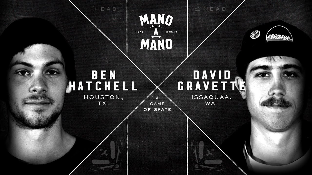 Mano A Mano: Mini Ramp Game of SKATE<br />Round 1 - Ben Hatchell vs. David Gravette<br />http://woodwardtv.com/mano/<br /><br />“Mano A Mano," the worlds first Mini Ramp Game of S.K.A.T.E tournament, brought 16 top skateboarders together at Woodward West to compete head-to-head. Single-elimination format, 15 games span across four rounds from April 12 until-May 6 when we'll crown our first “Mano a Mano” champion.<br /><br />--<br /><br />Want to go to Camp Woodward?<br />Sign up at http://campwoodward.com<br /><br />Subscribe to Woodward: http://bit.ly/1OR9vK7<br /><br />Buy Woodward Swag: http://bit.ly/1RrF8sB<br /><br />Facebook: http://facebook.com/woodwardcamp<br />Instagram: http://instagram.com/woodwardcamp <br />Twitter: http://twitter.com/woodwardcamp