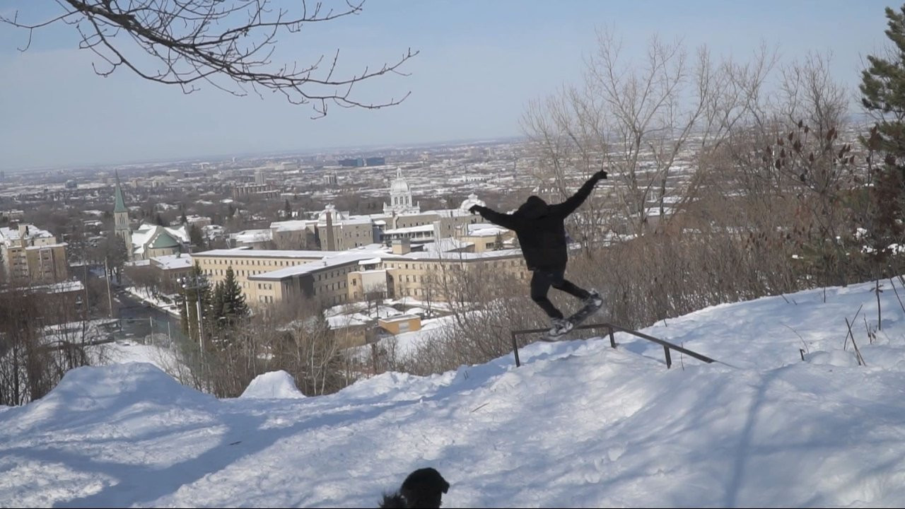 OUTDOOR ADVENTURES #20 | Teamed up with Harfang Snowskates and Boutique Rollin for a fun day of snowskating on Mont Royal. Snowboard obstacles, sunny skies, powdery snow and plenty of hot dogs.<br /><br />HARFANG SNOWSKATES - http://harfangsnowskates.com<br />BOUTIQUE ROLLIN - https://www.boutiquerollin.com<br />DSC - https://www.dscskate.com<br /><br />FOLLOW US<br />Website: https://ambitionsnowskates.com<br />Instagram: @ambitionsnowskates<br />Facebook: https://facebook.com/AmbitionSnowskates<br />Snapchat: ambsnowskate<br />Twitter: @ambitionsnow<br /><br />RIDERS<br />Dan Routhier<br />Gui Blais<br />Guillaume Plouffe<br />And more!<br /><br />OUTRO SONG<br />Strange Broue - Electric Blizzard