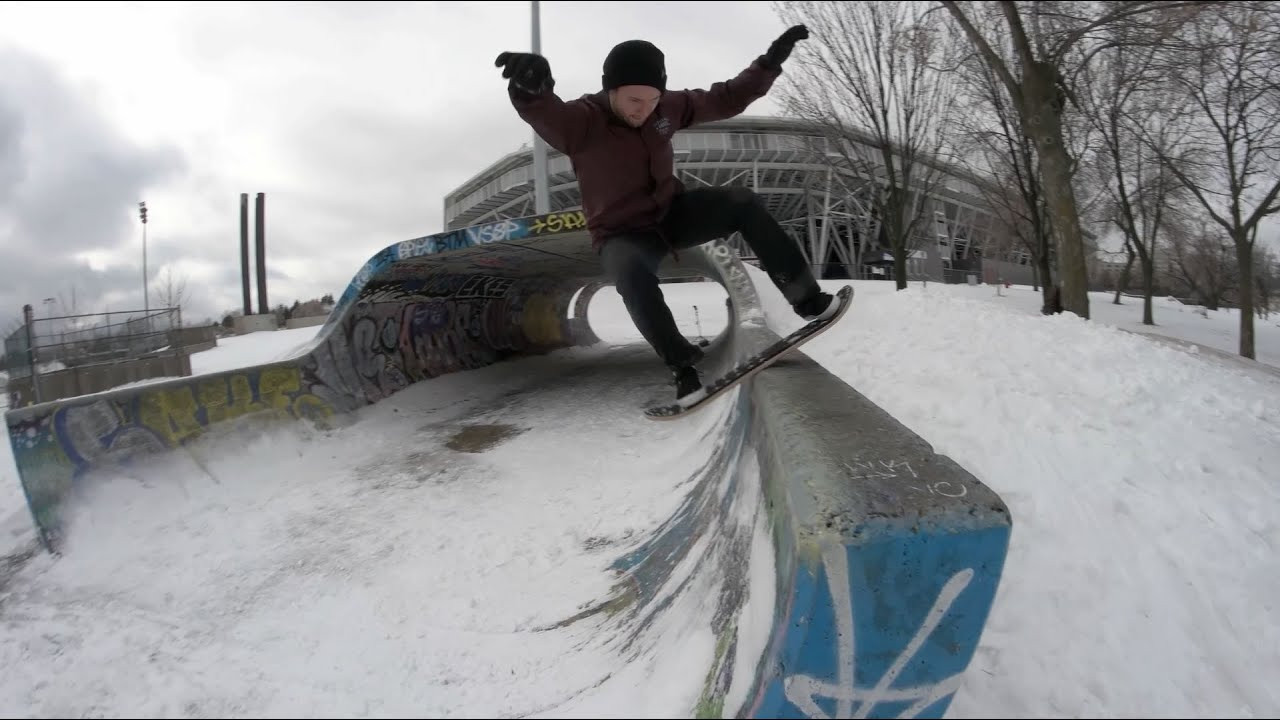 OUTDOOR ADVENTURES #9 | Taking you behind the scenes during day one of our Red Bull Montreal trip. Needless to say, we're saving up all the best footage for the official edit, so make sure you keep an eye out for it early next winter.<br /><br />Thanks to Red Bull Canada for making this happen!<br /><br />FOLLOW US<br />Website: https://ambitionsnowskates.com<br />Instagram: @ambitionsnowskates<br />Facebook: https://facebook.com/AmbitionSnowskates<br />Snapchat: ambsnowskate<br />Twitter: @ambitionsnow<br /><br />RIDERS<br />Dave Engerer<br />Josh Oakes<br />Mathias Fortier<br />Chuck Dion<br />Pierre-Luc Vézo<br /><br />OUTRO SONG<br />Strange Broue - Electric Blizzard