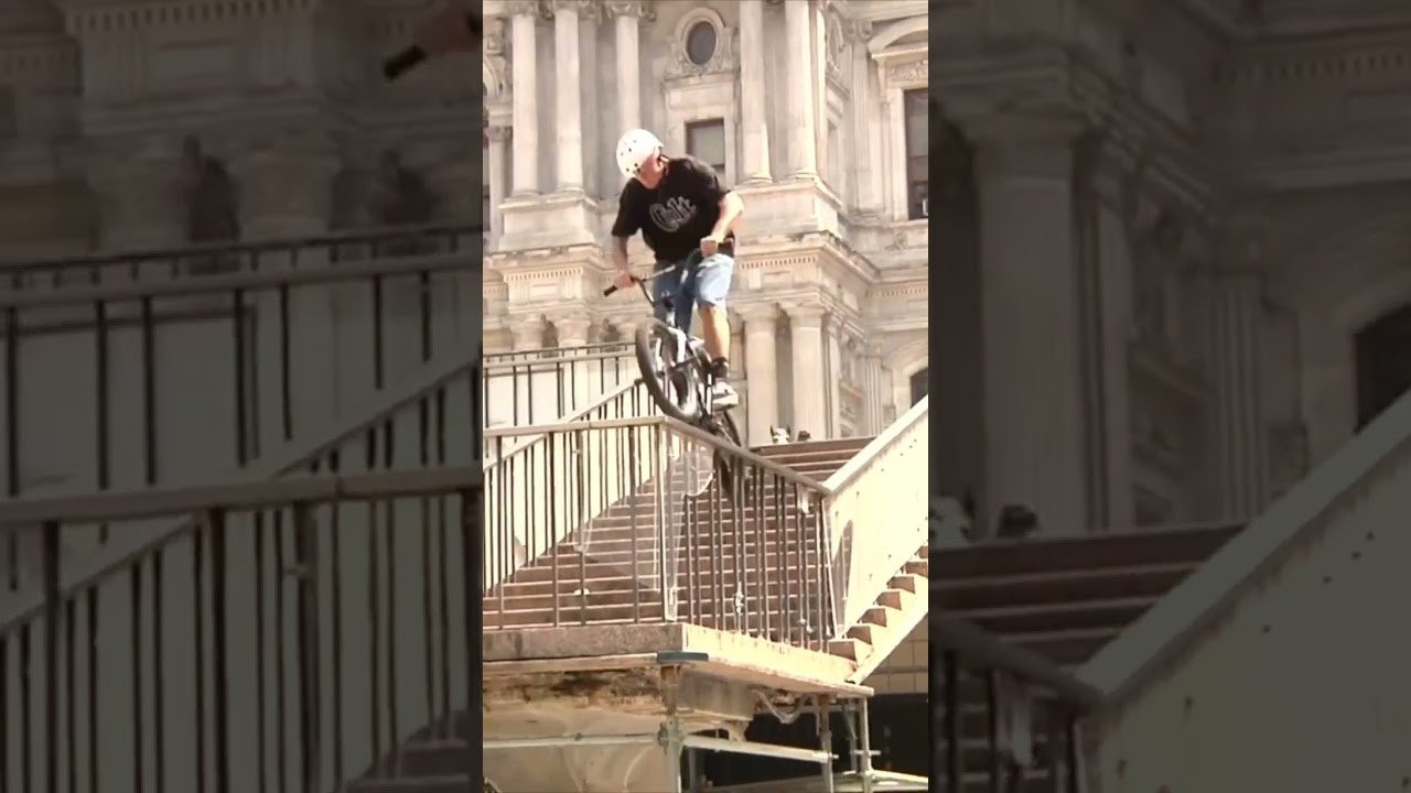 MARCEL KNEEBOARD MADE BMX HISTORY WITH THIS GRIND IN PHILADELPHIA. #bmxstreet