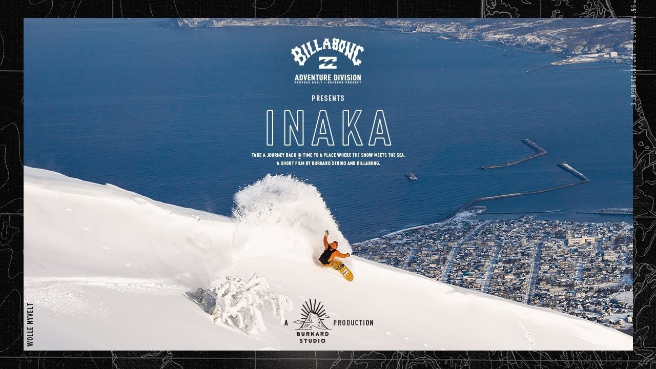 Presenting 'INAKA' - a short film shot by Billabong ambassador and outdoor photographer/filmmaker Chris Burkard (directed by Elli Thor), around our Snow crew’s adventure to Iwanai, ‘the hidden beauty’ of Hokkaido on the North Island of Japan. <br /><br />Wolle Nyvelt, Garrett Warnick and Bode Merrill drop everything and book a ticket to Japan in search of good times, adventure and unridden backcountry. <br /><br />Shop the 2020 Billabong Snow Collection here » https://bit.ly/3mTJK2s <br /><br />Subscribe to Billabong for more videos: https://www.youtube.com/user/billabong<br /> <br /> Visit www.billabong.com for the latest athlete news or follow us on social for up to the minute updates:<br /> <br /> Instagram | https://www.instagram.com/billabong/<br /> Facebook | https://www.facebook.com/Billabong/<br /> Twitter | https://twitter.com/billabong1973