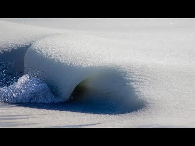 Photographer Jonathan Nimerfroh captured the rare Slurpee Wave natural phenomena off Nantucket, MA once again at Nobadeer Beach on Jan. 2, 2018. Despite air temperatures in the teens and the water temperature hovering around 36-degrees, surfers Jamie Briard and Nick Hayden braved the slushy surf.