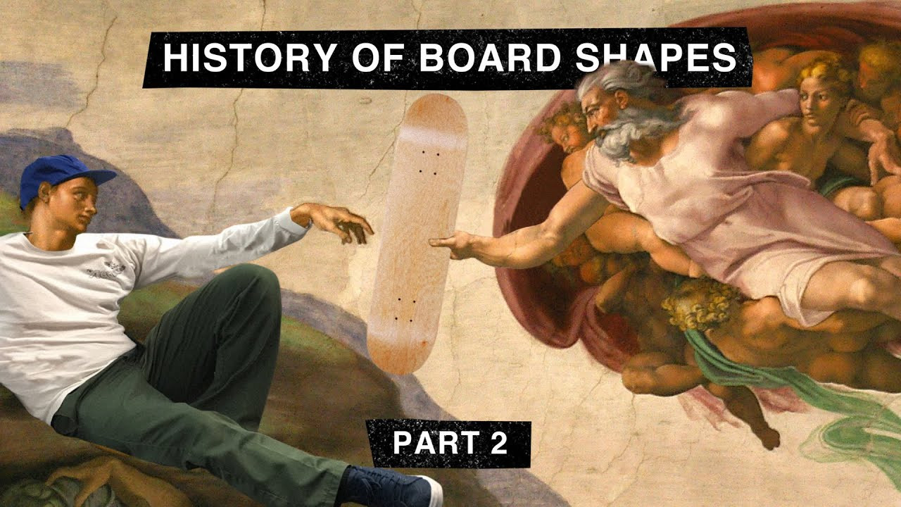 The journey through time continues and TransWorld SKATEboarding takes us through how shapes evolved into popsicle sticks and the revival of shaped boards in modern times.