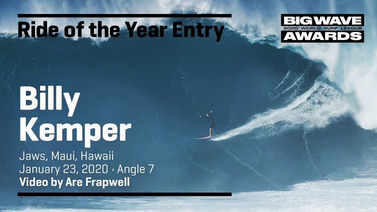 Billy Kemper (Haiku, Hawaii, USA) takes a deep dive through an extended play big wave barrels at Jaws, Maui, Hawaii on January 23, 2020. Angle 7. Video by Are Frapwell. An entry in the Ride of the Year Award category of the 2020 WSL Big Wave Awards. For more information see www.WorldSurfLeague.com/bigwaveawards