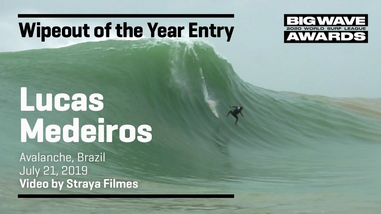 Lucas Medeioros (Jacaraipe, Espirito Santo, Brazil) whips in early but still finds himself catapulted into South American wipeout history at Avalanche, Brazil on July 21, 2019. Video by Staya Filmes. An entry in the Ride of the Year Award category of the 2020 WSL Big Wave Awards. For more information see www.WorldSurfLeague.com/bigwaveawards