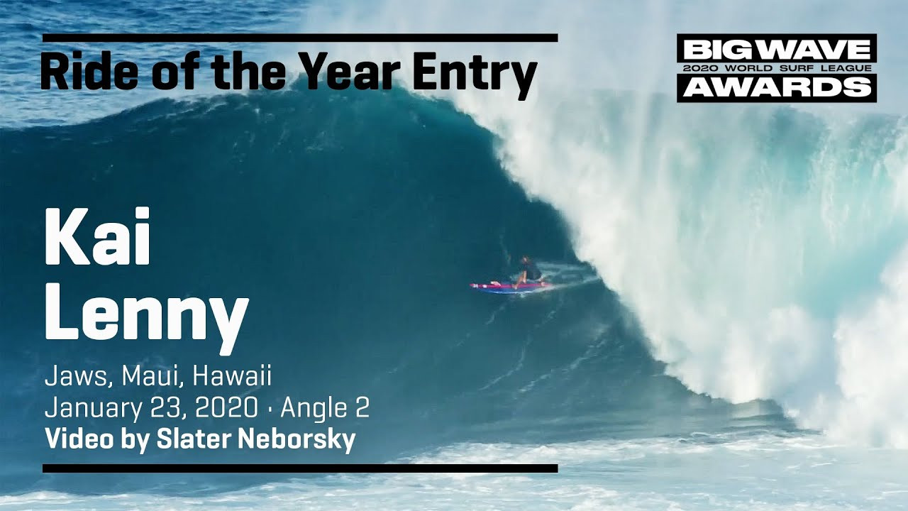 Kai Lenny (Paia, Hawaii, USA) paddles smoothly into a heaving barrel and escapes with aplomb at Jaws, Maui, Hawaii on January 23, 2020. Video by Slater Neborsky. An entry in the Ride of the Year Award category of the 2020 WSL Big Wave Awards. For more information see www.WorldSurfLeague.com/bigwaveawards
