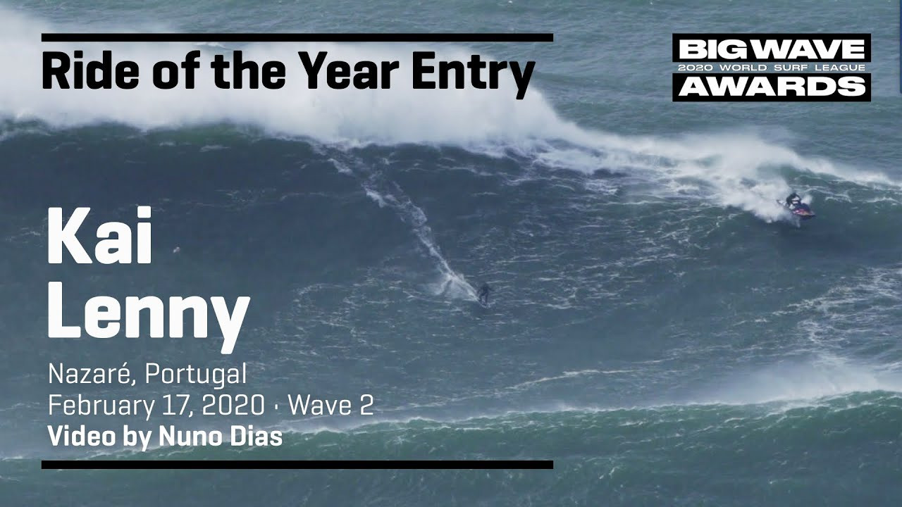 Kai Lenny (Paia, Hawaii, USA) whips in and does the misty mountain hop at Praia do Norte, Nazaré, Portugal on February 17, 2020. Wave 2. Video by Nuno Dias. An entry in the Ride of the Year Award category of the 2020 WSL Big Wave Awards. For more information see www.WorldSurfLeague.com/bigwaveawards