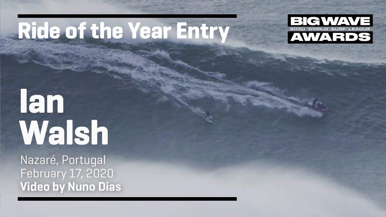 Ian Walsh (Kuau, Hawaii, USA) charges down a misty mountain at Praia do Norte, Nazaré, Portugal on February 17, 2020. Video by Nuno Dias. An entry in the Ride of the Year Award category of the 2020 WSL Big Wave Awards. For more information see www.WorldSurfLeague.com/bigwaveawards