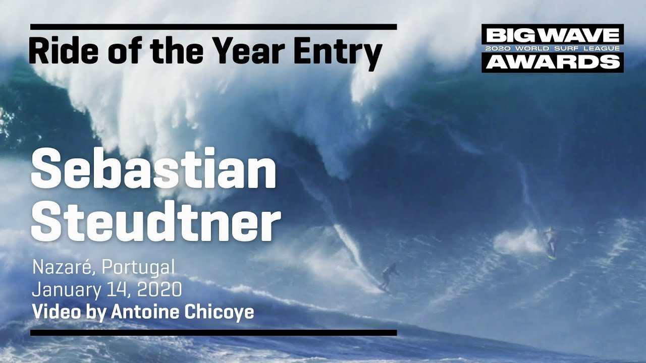 Sebastian Steudtner (Nuremberg, Germany) goes deepest and speeds to a safe exit at Praia do Norte, Nazaré, Portugal on January 14, 2020. Video by Antoine Chicoye. An entry in the Ride of the Year Award category of the 2020 WSL Big Wave Awards. For more information see www.WorldSurfLeague.com/bigwaveawards