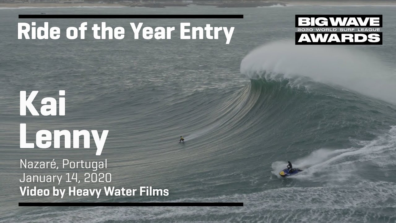 Kai Lenny (Paia, Hawaii, USA) swoops into a massive offshore bowl at Praia do Norte, Nazaré, Portugal on January 14, 2020. Video by Heavy Water Films. An entry in the Ride of the Year Award category of the 2020 WSL Big Wave Awards. For more information see www.WorldSurfLeague.com/bigwaveawards