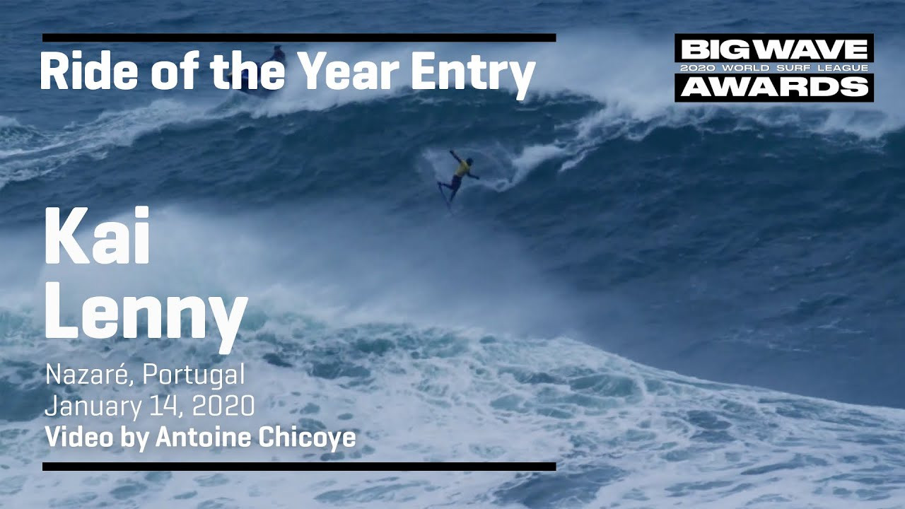 Kai Lenny (Paia, Hawaii, USA) zips right and helicopters like never before seen at Praia do Norte, Nazaré, Portugal on January 14, 2020. Video by Antoine Chicoye. An entry in the Ride of the Year Award category of the 2020 WSL Big Wave Awards. For more information see www.WorldSurfLeague.com/bigwaveawards