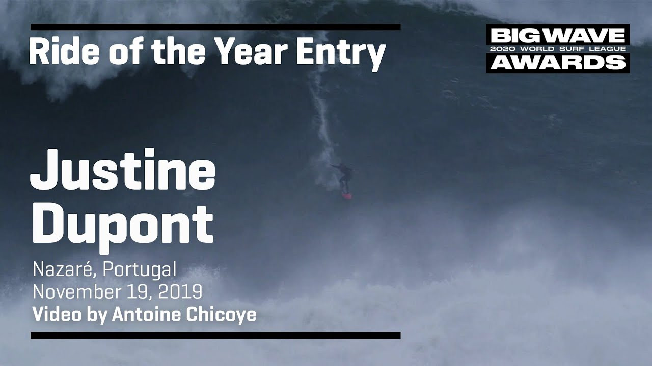 Justine Dupont (Seignosse, France) negotiates a seemingly endless, dark drop at Praia do Norte, Nazaré, Portugal on November 19, 2019. Video by Antoine Chicoye. An entry in the Ride of the Year Award category of the 2020 WSL Big Wave Awards. For more information see www.WorldSurfLeague.com/bigwaveawards
