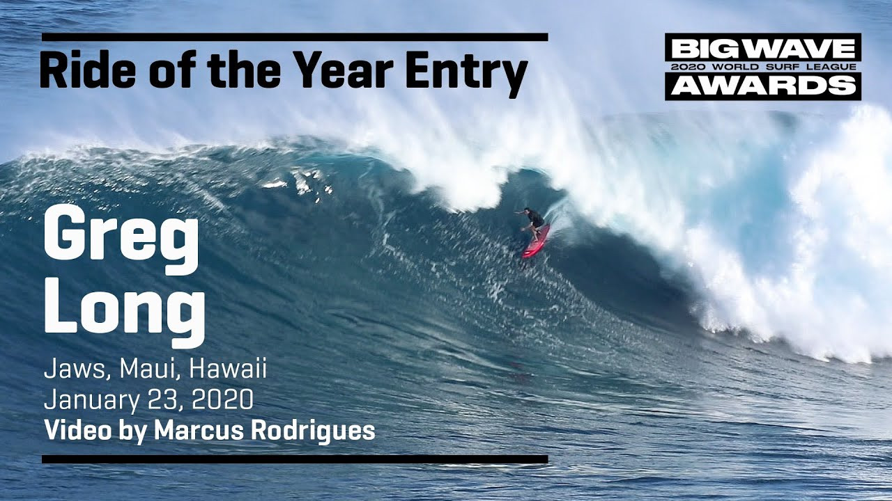Greg Long (San Clemente, California, USA) threads the needle with veteran precision at Jaws, Maui, Hawaii on December 23, 2019. Video by Marcus Rodrigues. An entry in the Ride of the Year Award category of the 2020 WSL Big Wave Awards. For more information see www.WorldSurfLeague.com/bigwaveawards