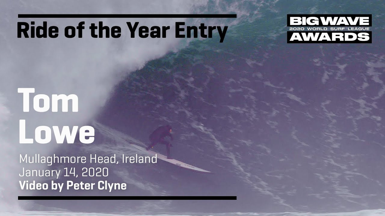 Tom Lowe (St. Ives, Cornwall, United Kingdom) paddles in and conquers a classic slabbing barrel Mullaghmore Head, Ireland on January 14, 2020.. Video by Peter Clyne. An entry in the Ride of the Year Award category of the 2020 WSL Big Wave Awards. For more information see www.WorldSurfLeague.com/bigwaveawards