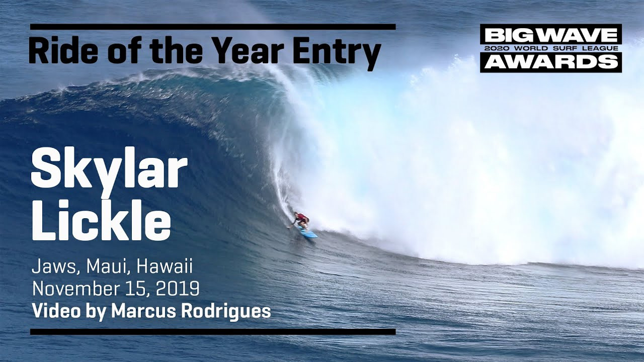 Skylar Lickle (Haiku, Hawaii, USA) glides smoothly into a solid righthander Jaws, Maui, Hawaii on November 15, 2019. Video by Marcus Rodrigues. An entry in the Ride of the Year Award category of the 2020 WSL Big Wave Awards. For more information see www.WorldSurfLeague.com/bigwaveawards