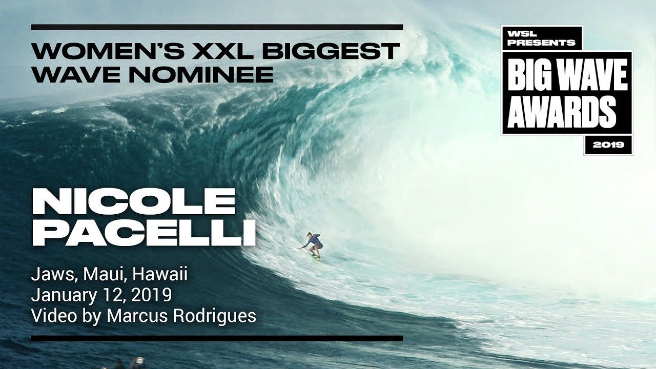 Nicole Pacelli (Sao Paulo, Brazil) tows in on an afternoon speed run and zips on through the bowl at Jaws, Maui, Hawaii on January 12, 2019. Video by Marcus Rodrigues. A Nominee in the WOmen's Biggest Wave Award category of the 2019 WSL Big Wave Awards. For more information see www.WorldSurfLeague.com/bigwaveawards