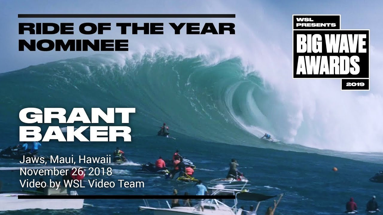 Grant Baker (Durban, South Africa) paddles over the ledge and manages to muscle an all-out bottom turn into a monumental cavern during the Jaws Challenge WSL Big Wave Tour event at Jaws, Maui, Hawaii on November 26, 2018. Video by WSL Video Team. A nominee in the Biggest Paddle Award category of the 2019 WSL Big Wave Awards. For more information see www.WorldSurfLeague.com/bigwaveawards.