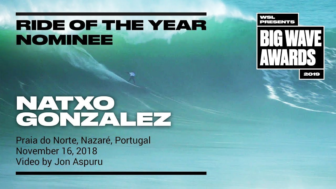 Natxo Gonzalez (Plencia, Pais Vasco, Basque Country) backdoors a heaving section and gets heavily barreled en route to a ten-point score during the Nazaré Challenge WSL Big Wave Tour event at Praia do Norte, Portugal, on November 16, 2018. Video by Jon Aspuru. A nominee in the Ride of the Year Award category of the 2019 WSL Big Wave Awards. For more information see www.WorldSurfLeague.com/bigwaveawards.