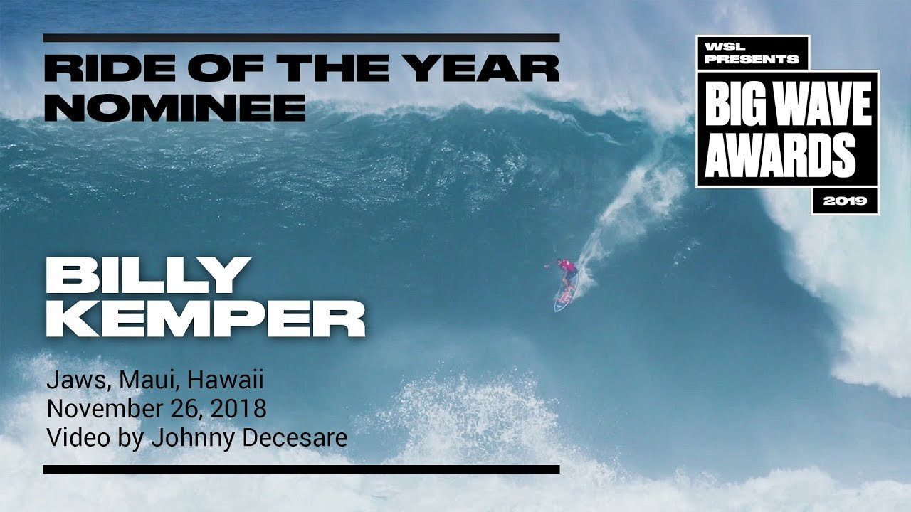 Billy Kemper (Haiku, Hawaii, USA) charges a late drop and pulls into a massive barrel during the Jaws Challenge WSL Big Wave Tour event at Jaws, Maui, Hawaii on November 26, 2018. Video by Johnny Decesare. A nominee in the Ride of the Year Award category of the 2019 WSL Big Wave Awards. For more information see www.WorldSurfLeague.com/bigwaveawards.