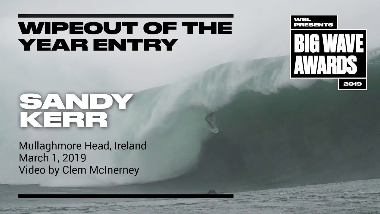 Sandy Kerr gallantly pulls into a slabby hunk of Atlantic savagery but is hauled over with the lip and suffers all manner of indignity at Mullaghmore Head, Ireland on March 1, 2019. Video by Clem McInerney. An entry in the Wipeout of the Year Award category of the 2019 WSL Big Wave Awards. For more information see An entry in the Ride of the Year Award category of the 2019 WSL Big Wave Awards. For more information see www.WorldSurfLeague.com/bigwaveawards