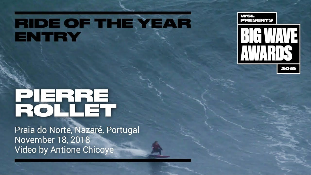 Pierre Rollet (Bayonne, France) whips into a meaty bowl and powers out the the shoulder at Praia do Norte, Nazaré, Portugal on November 18, 2018. Video by Antione Chicoye. An entry in the Ride of the Year Award category of the 2019 WSL Big Wave Awards. For more information see An entry in the Ride of the Year Award category of the 2019 WSL Big Wave Awards. For more information see www.WorldSurfLeague.com/bigwaveawards