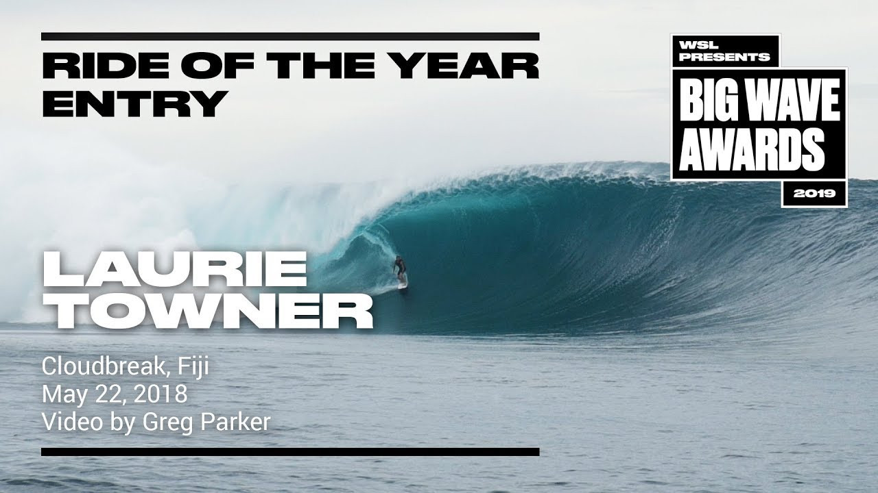 Laurie Towner (Agourie, New South Wales, Australia) paddles into a late drop and pulls into a stunning backhand barrel at Cloudbreak, Fiji on May 22, 2018. Video by Greg Parker. An entry in the Ride of the Year Award category of the 2019 WSL Big Wave Awards. For more information see www.WorldSurfLeague.com/bigwaveawards